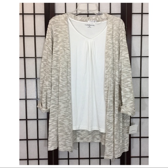 croft & barrow Tops - NWT 2X lightweight cardigan & shell.
